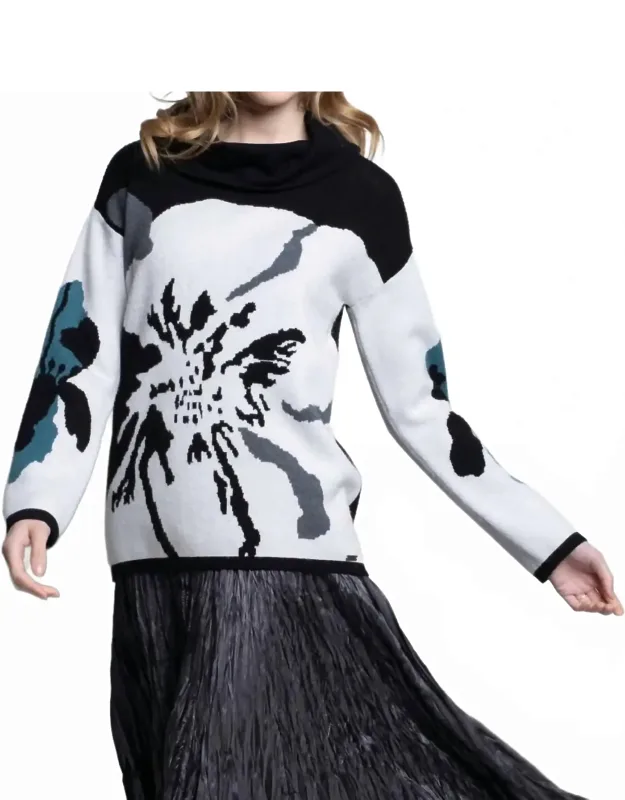 Floral Jacquard Sweater