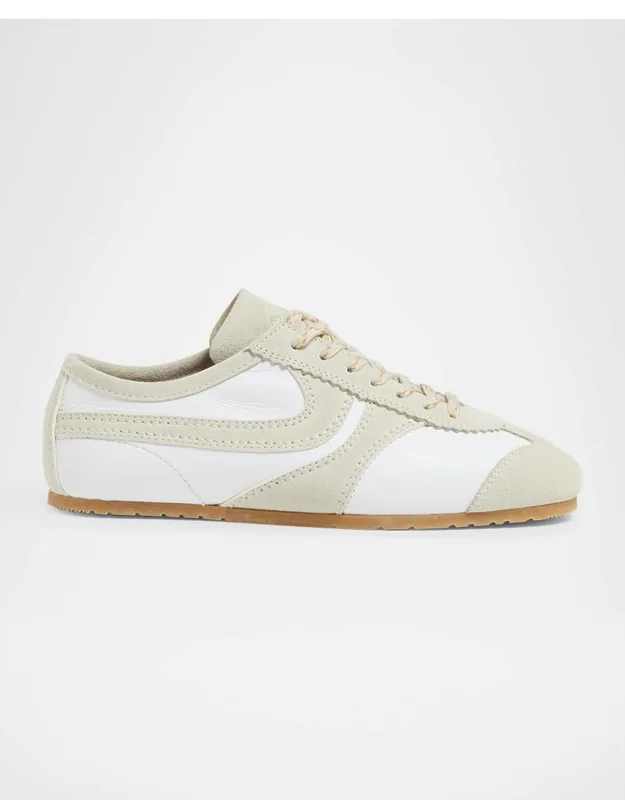 Mixed Leather Retro Sneakers