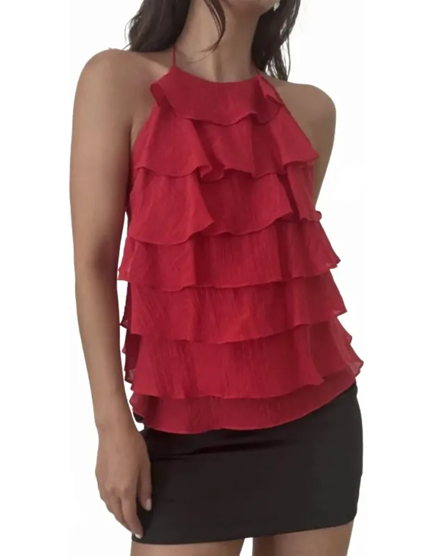 Backless Ruffled Top