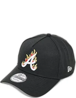 Atlanta Braves Mlb Flames 9forty A-frame Snapback Hat
