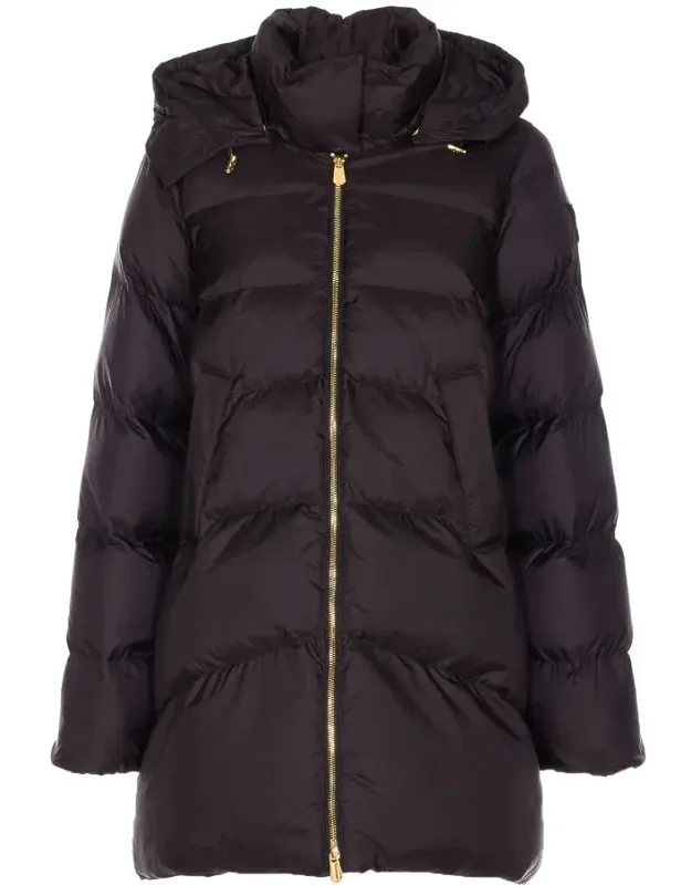 Coat Midi Model Zip Closure