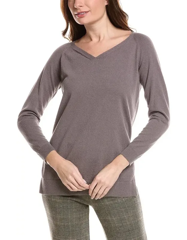 Plaited V-neck Pullover