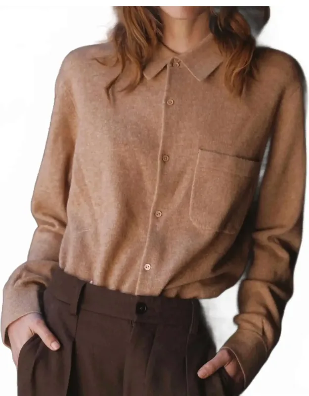 Button Down Cashmere Sweater