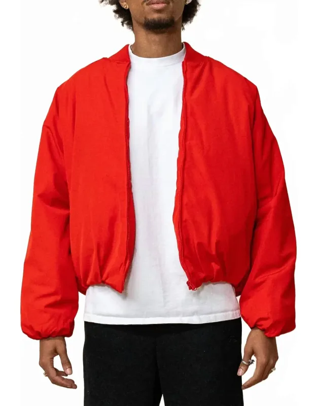 Cropped Bubble Bomber Jacket