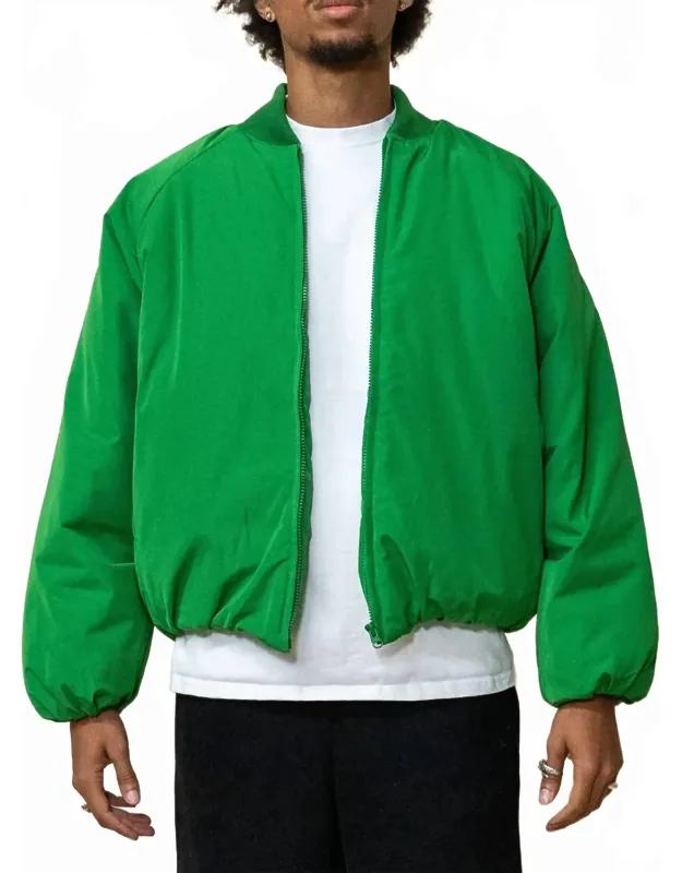 Cropped Bubble Bomber Jacket