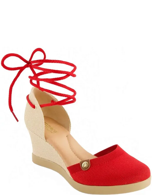 Wedge Ankle And Calf Strap Espadrilles