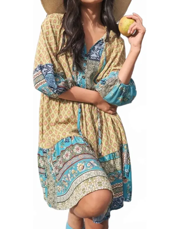 Crocus Tie Front Dress