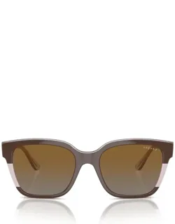 Vogue Eyewear Sunglasses Vo5558s 3136t5 Brown / Transparent Rose Glitter