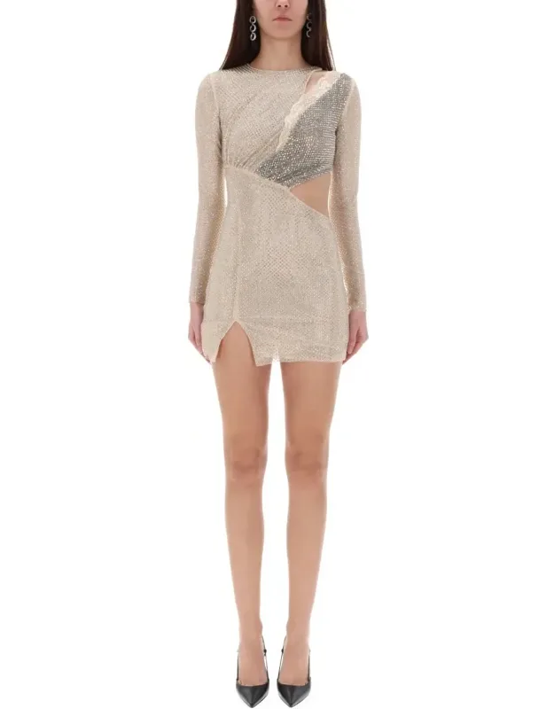 Rhinestones Mini Dress