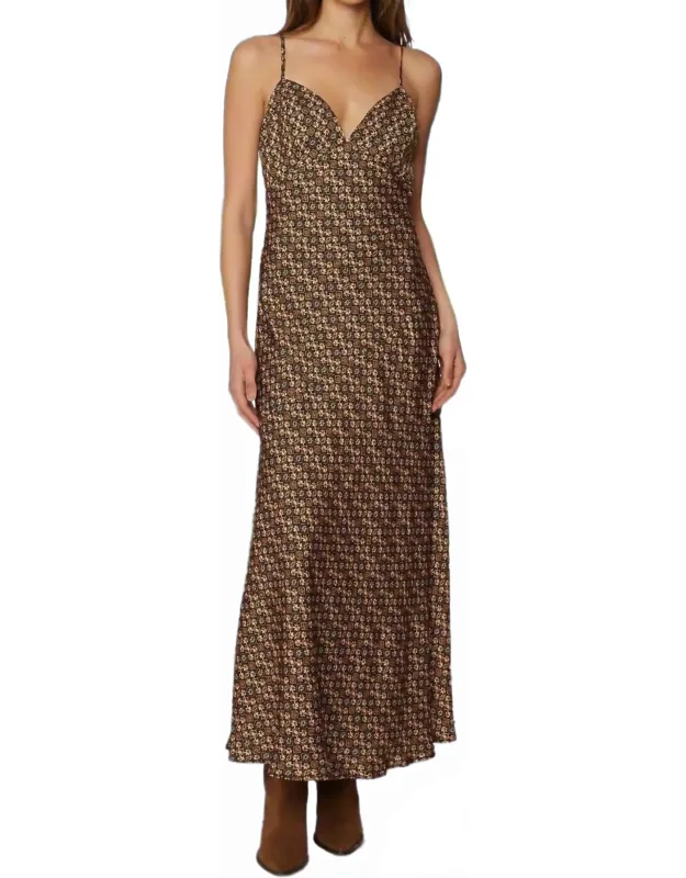 Heritage Revival Cupro Satin Maxi Dress
