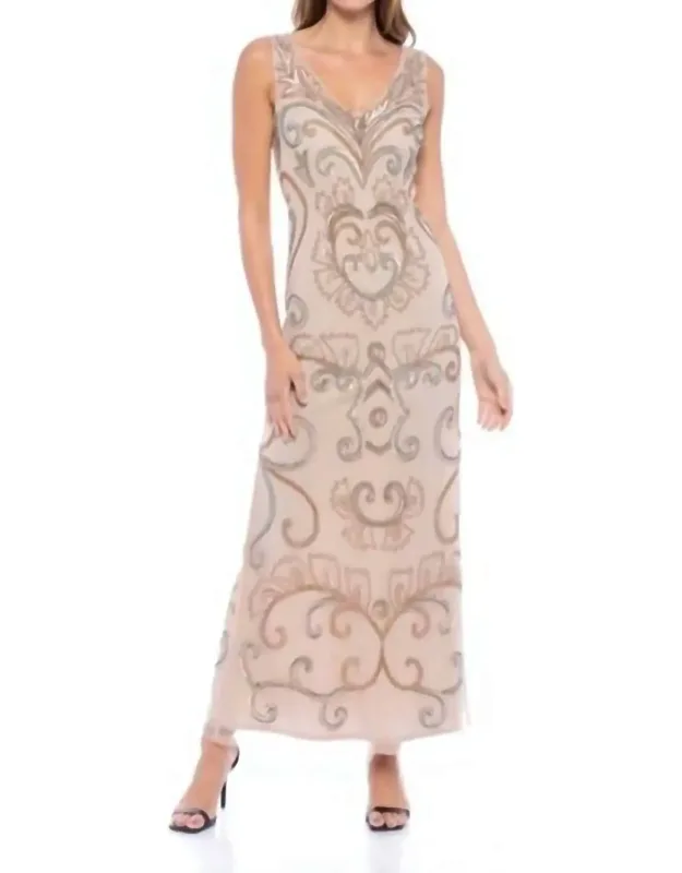 Beaded Evening Gown Dress