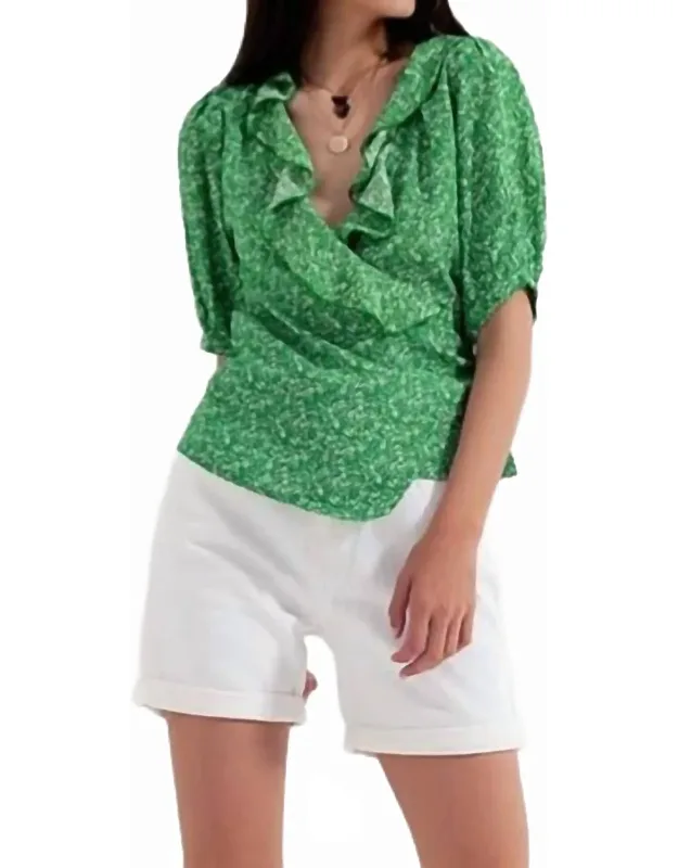 Snow In Summer Wrap Blouse