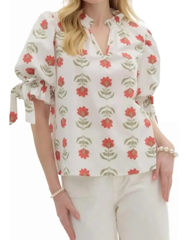 Floral Print Pullover Top