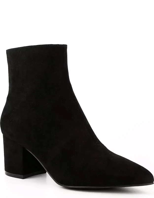 Nightlife Booties Faux Suede Side Zip Ankle Boots