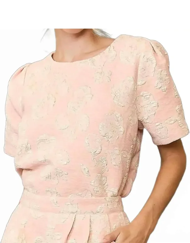 Jacquard Short Sleeve Top