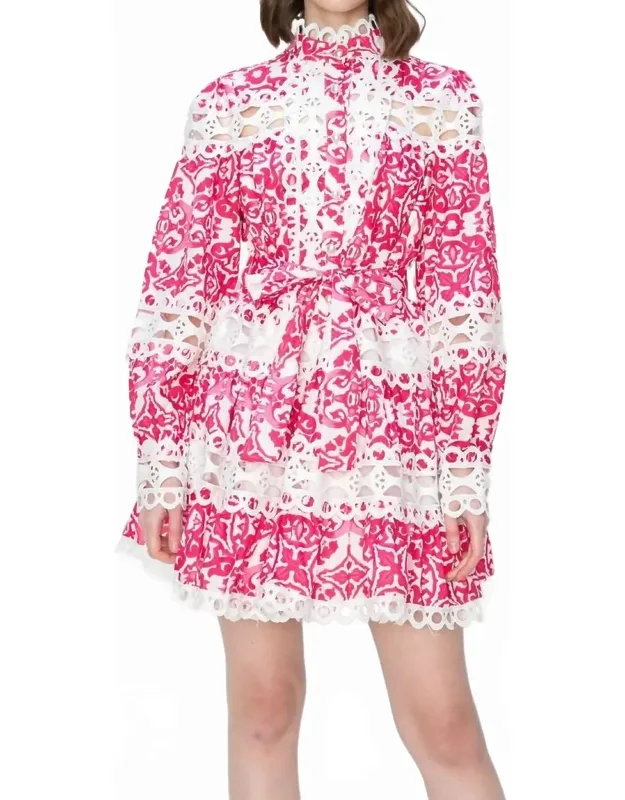 Positano Crochet Lace Mini Dress