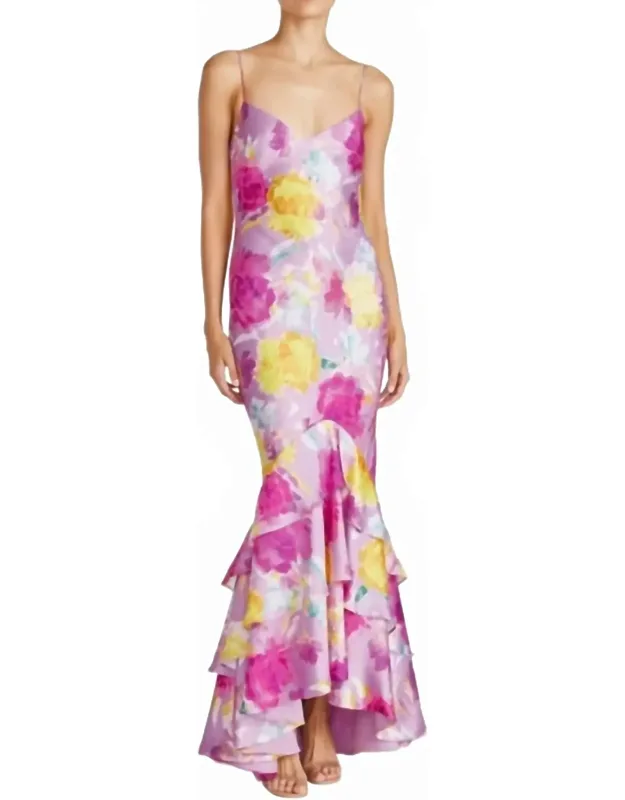 Seraphine Satin Long Dress