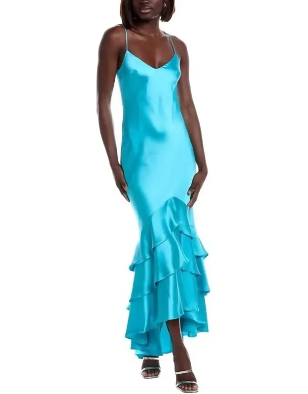 Lenora Satin Midi Dress