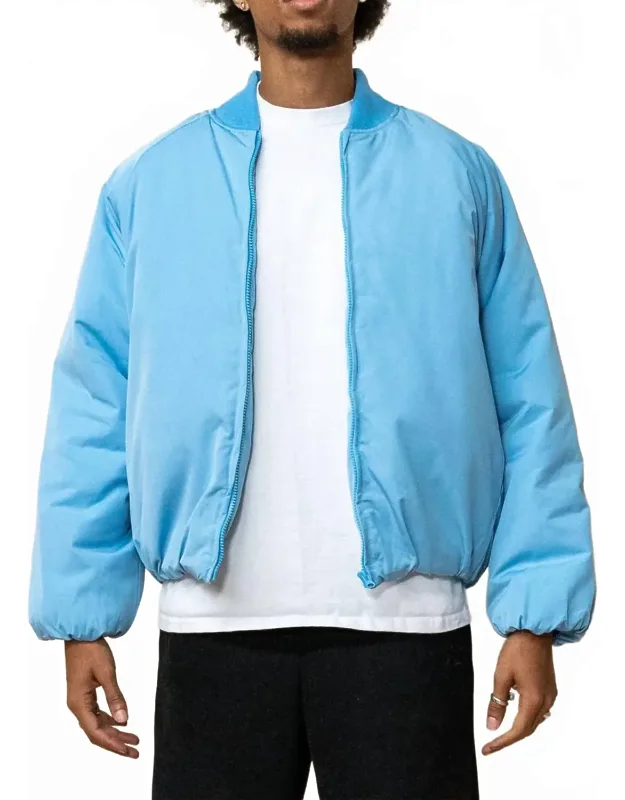 Cropped Bubble Bomber Jacket