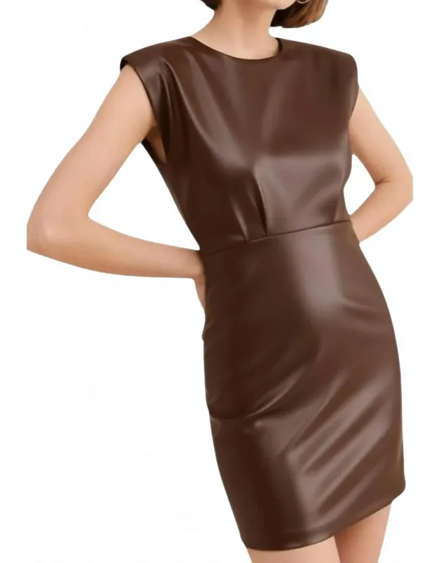 Faux Leather Mini Dress