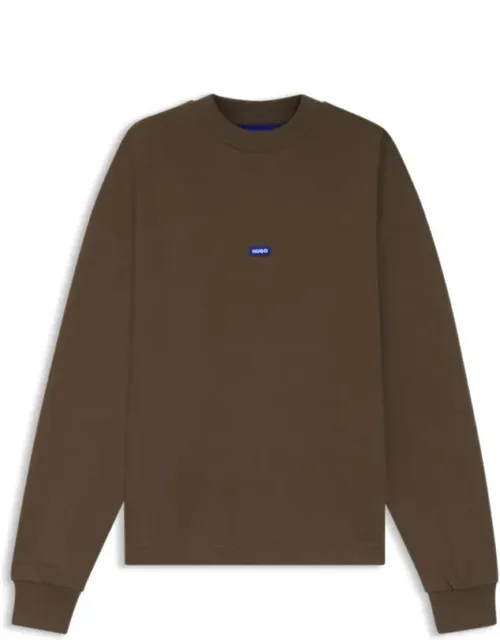 Cotton-terry Sweatshirt With Logo Patch