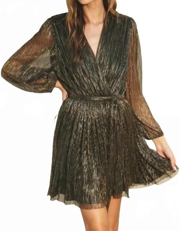 Holiday Glam Lurex Mini Dress