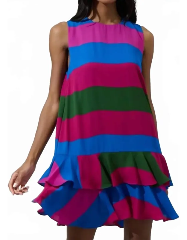 Striped Shift Mini Dress