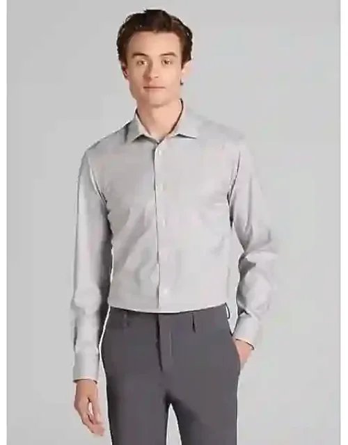 Slim Fit Grid Dress Shirt