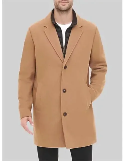 Wool Blend Topcoat With Bib