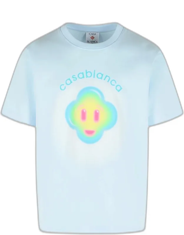 Airbrush Smiley Cotton T-shirt