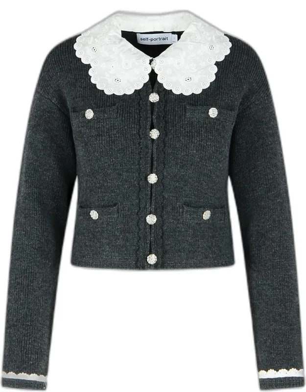 Wool Blend Crop Cardigan