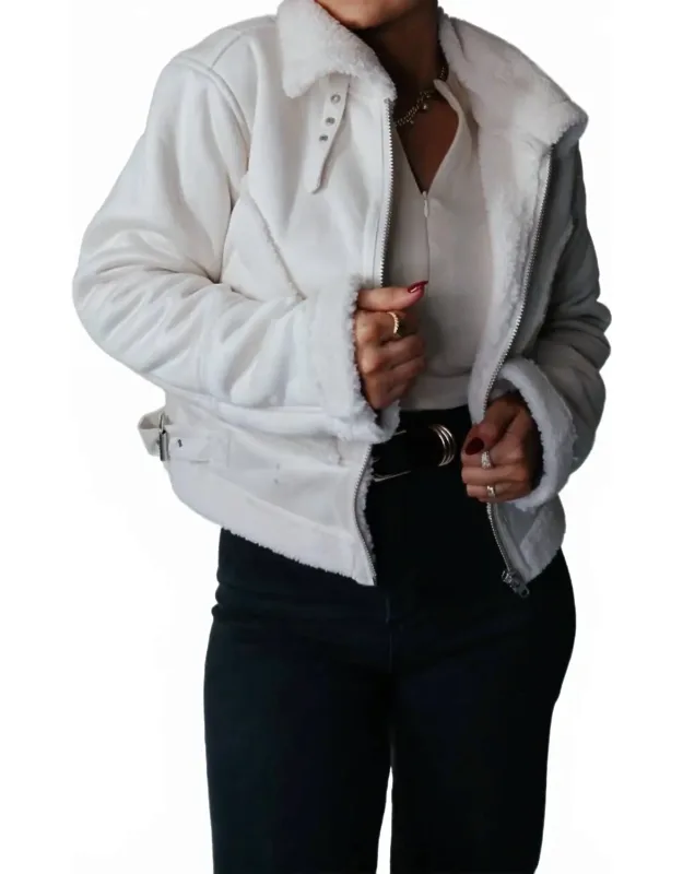 Xenna Suede & Sherpa Jacket