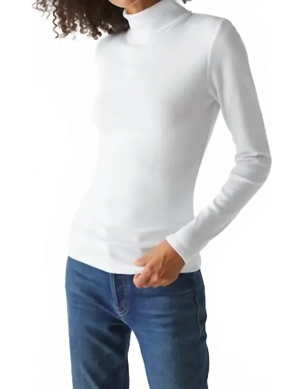 Ruched Turtleneck Sweater