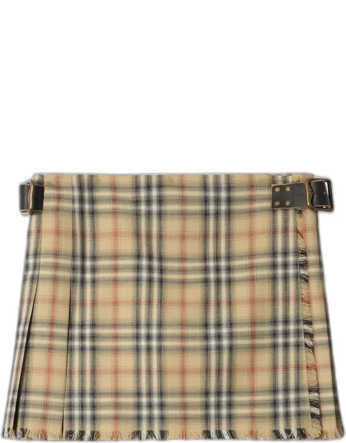 Check Buckled Mini Wrap Skirt