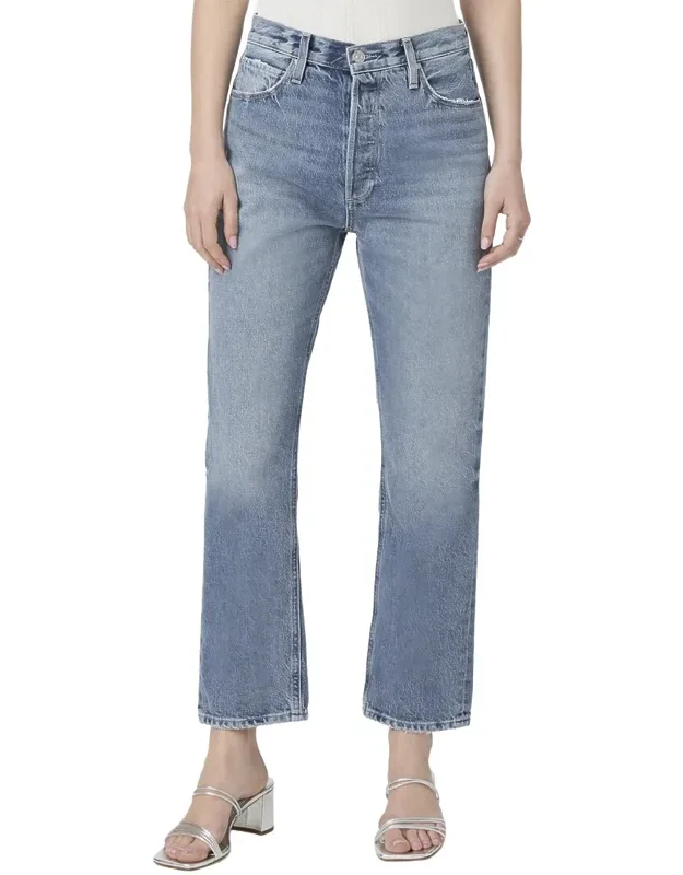 Billy Costar High Rise Slim Straight Leg Crop Jeans