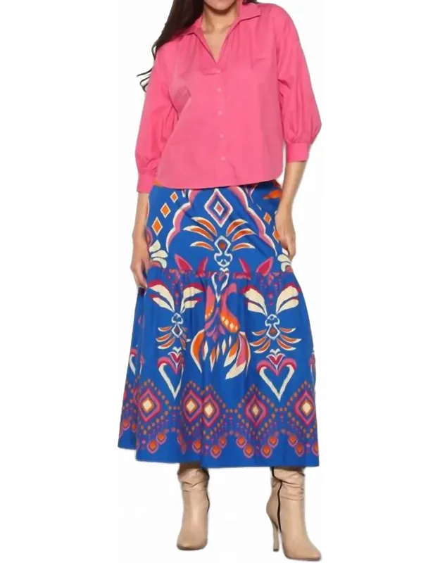 Ikat Midi Skirt