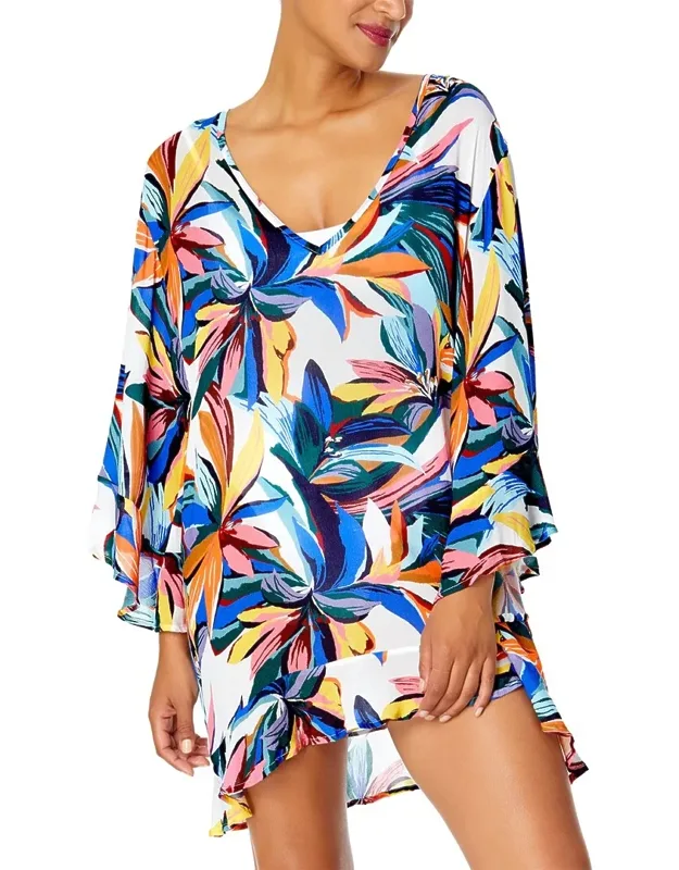 Bell Sleeve Flounce Tunic