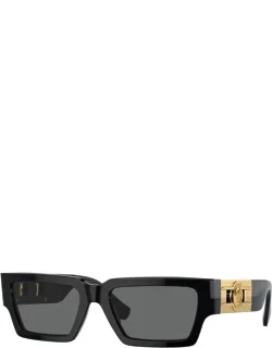 Sunglasses Square Full Rim, Black Frame And Dark Grey Lens Ve4459gb1