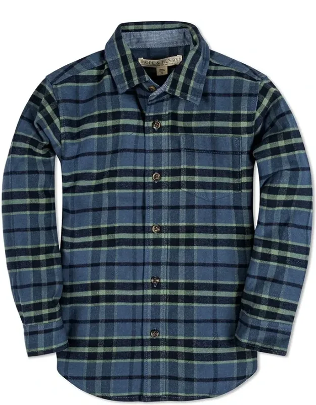 Button-down Plaid Flannel Shirt