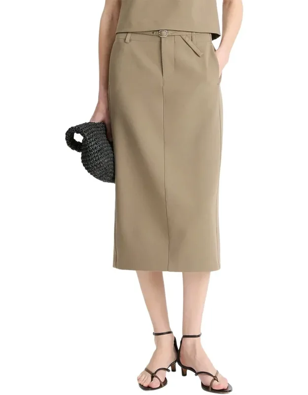 Belted Pencil Skirt