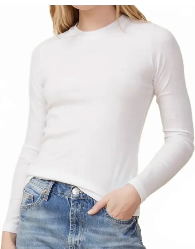 Supimafine Rib Long Sleeve Crew Sweater