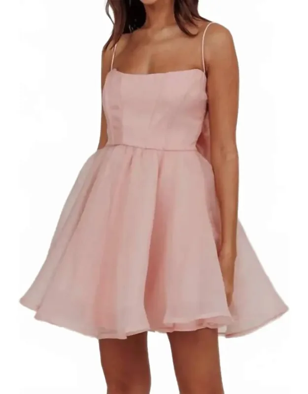 Sleeveless Organza Mini Dress