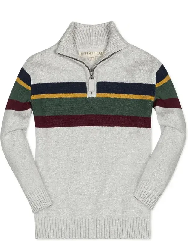1/2-zip Sweater For Boys, Cozy And Stylish