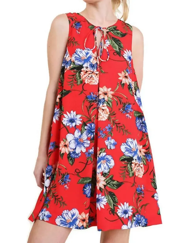 Floral Keyhole Bohemian Dress