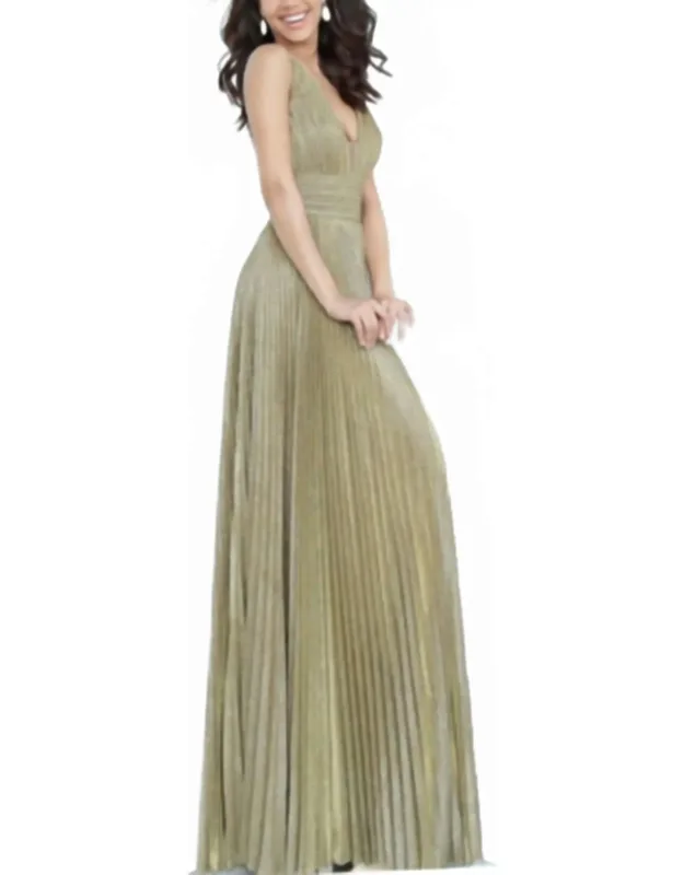 Pleated Glitter Dress
