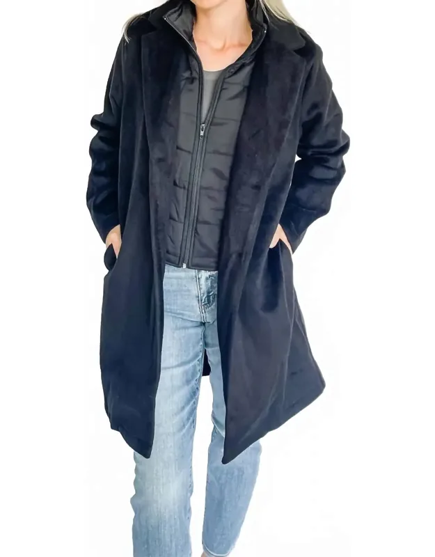 Velvet Touch Longline Coat