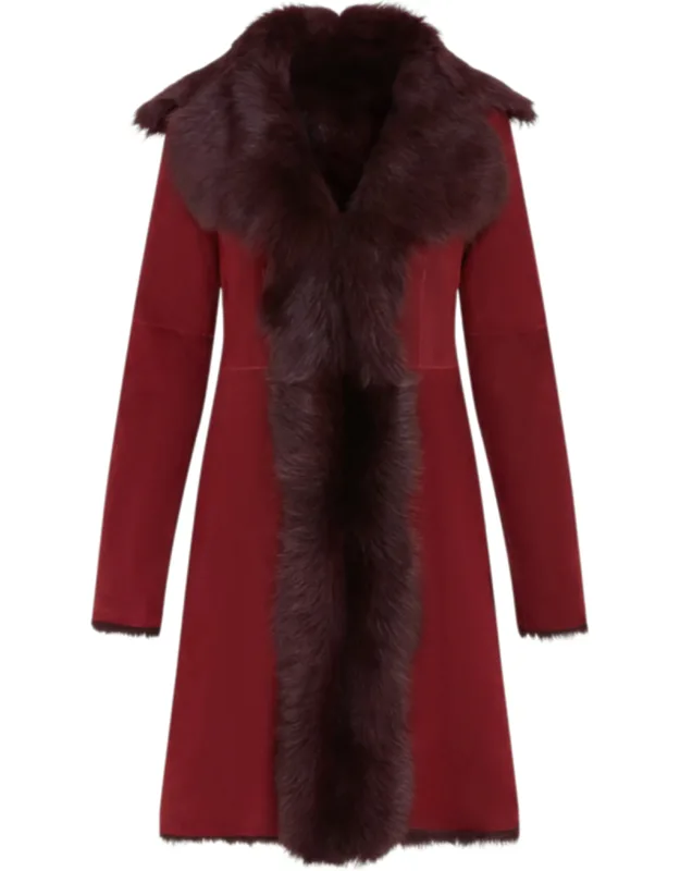 Toscana Sheepskin Suede Trench Coat-tbilisi