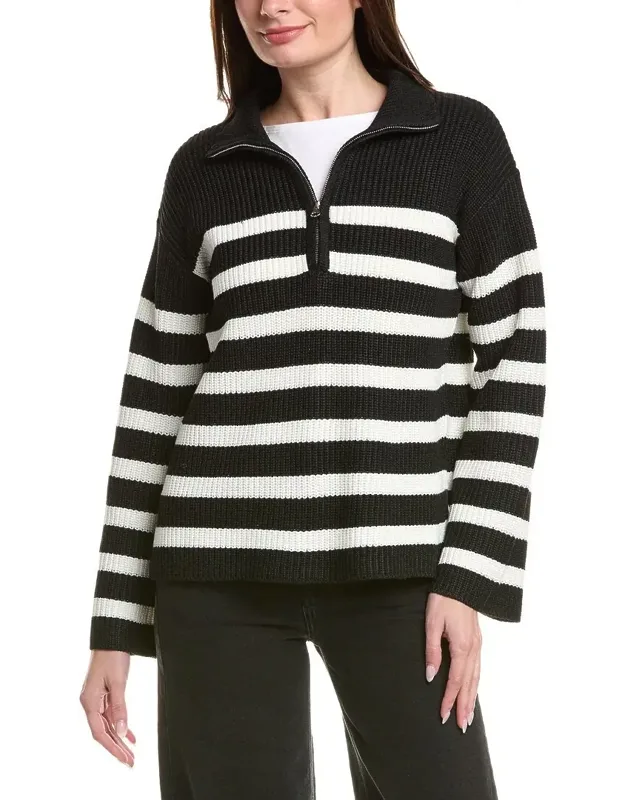 Wool-blend 1/2-zip Sweater