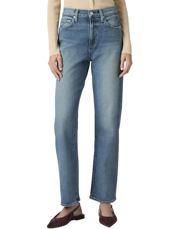 Sawyer Cranked Up High Rise Wide Straight Leg Jeans