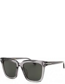 Sunglasses Square Full Rim, Grey Frame And Smoke Lens Ft0969-k20a